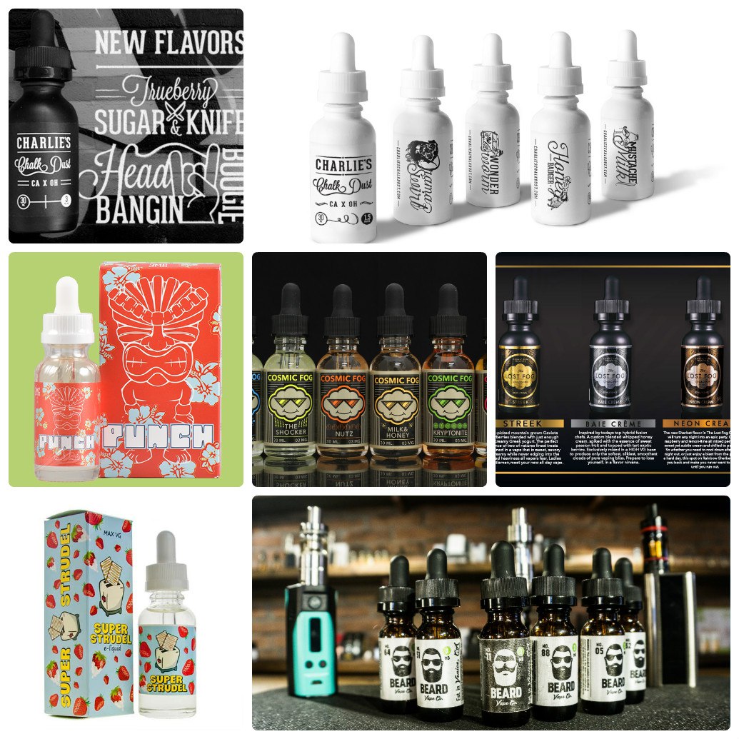 Премиальные жидкости для вейпа из США (Beard, Charlies, Cosmic Fog)