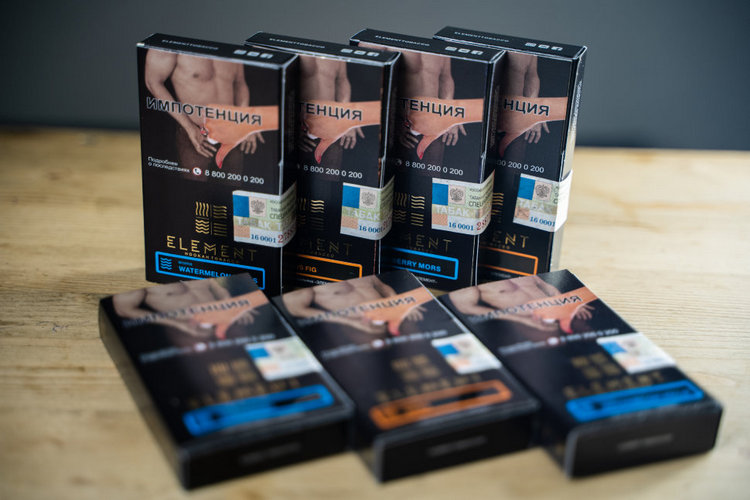 Пример упаковки Element Вода 40 грамм