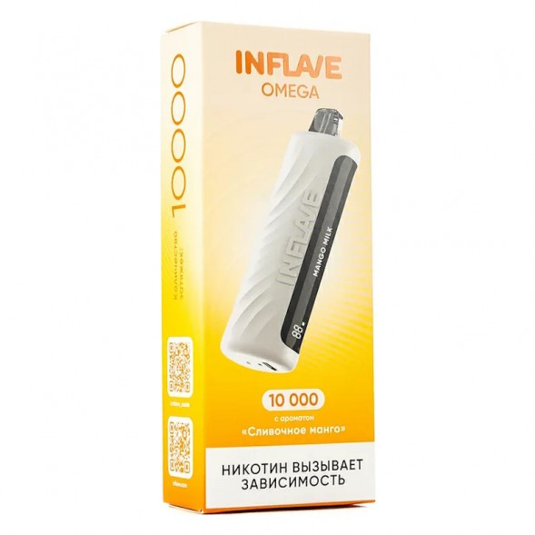 INFLAVE OMEGA - Сливочное Манго (Mango Milk, 10000 затяжек)