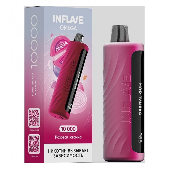 INFLAVE OMEGA - Розовая Жвачка (Orbital Gum, 10000 затяжек)