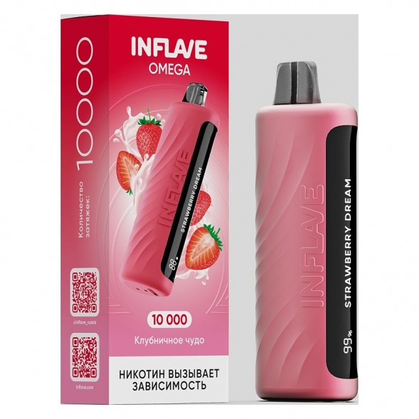 INFLAVE OMEGA - Клубничное Чудо (Strawberry Dream, 10000 затяжек)