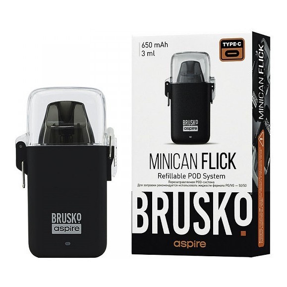 Электронная сигарета Brusko - Minican Flick (Чёрный)