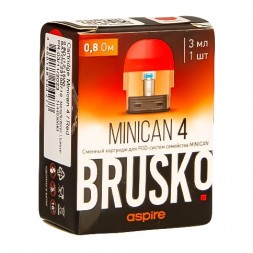 Сменный картридж Brusko - Minican 4 (0.8 Ом, Красный)