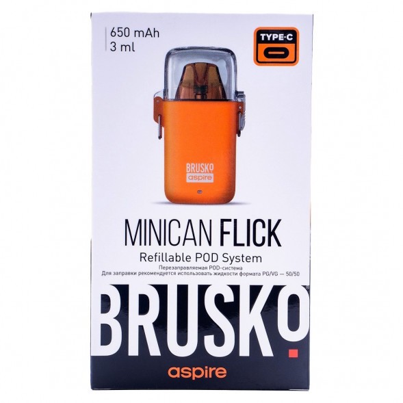 Электронная сигарета Brusko - Minican Flick (Оранжевый)