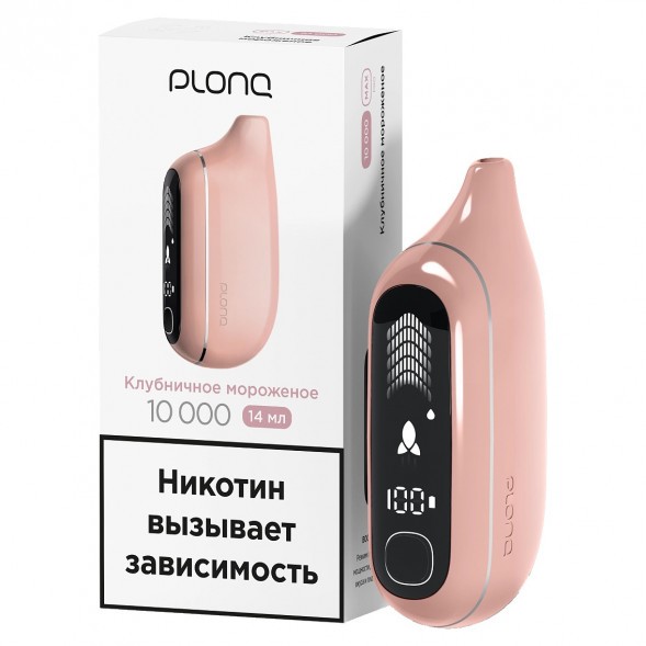 PLONQ MAX PRO - Клубничное Мороженое (10000 затяжек)