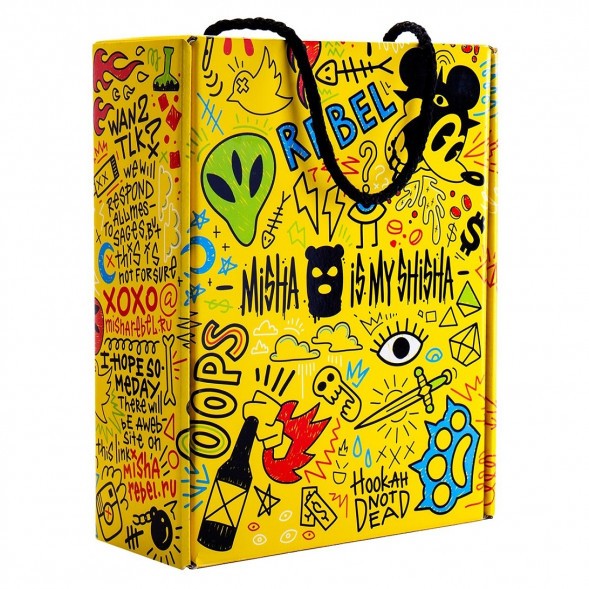 Кальян MISHA Rebel - Jet Black (Чёрный Матовый, Без Колбы)