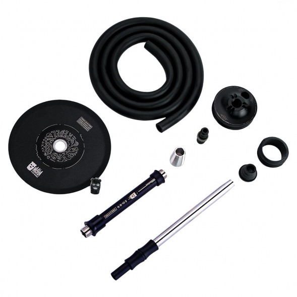 Кальян MISHA Rebel - Jet Black (Чёрный Матовый, Без Колбы)