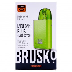 Электронная сигарета Brusko - Minican Plus Gloss Edition (850 mAh, Зелёный)