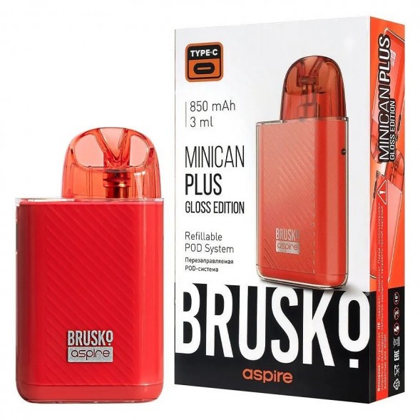 Электронная сигарета Brusko - Minican Plus Gloss Edition (850 mAh, Красный)