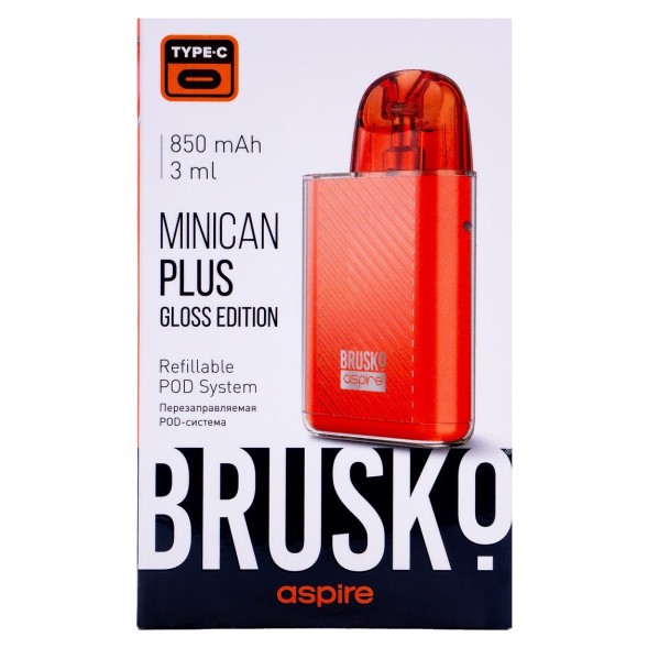 Электронная сигарета Brusko - Minican Plus Gloss Edition (850 mAh, Красный)