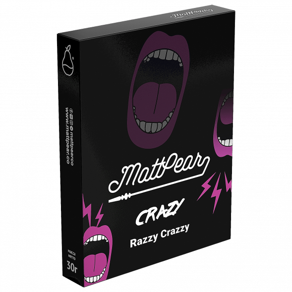 Табак MattPear Crazy - Razzy Crazzy (Нереальная Малина с Гвоздикой, 30 грамм)