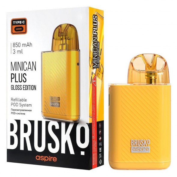 Электронная сигарета Brusko - Minican Plus Gloss Edition (850 mAh, Жёлтый)