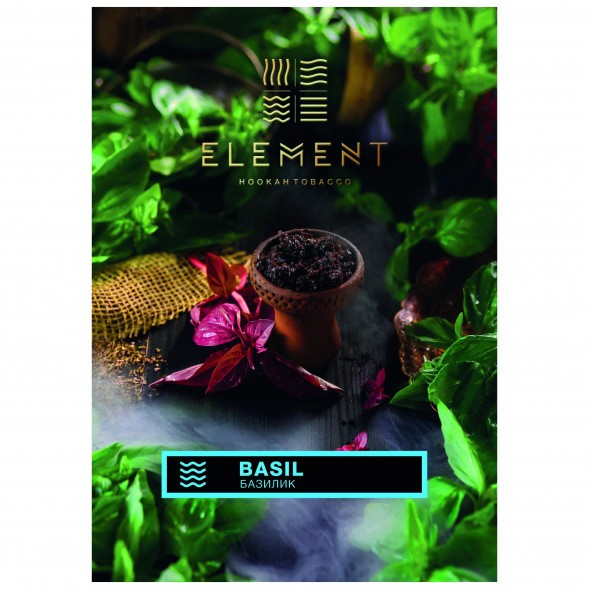 Табак Element Вода - Basil (Базилик, 100 грамм)