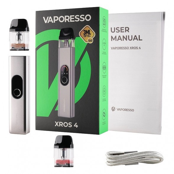 Электронная сигарета Vaporesso XROS 4 - Silver (Серебряная)