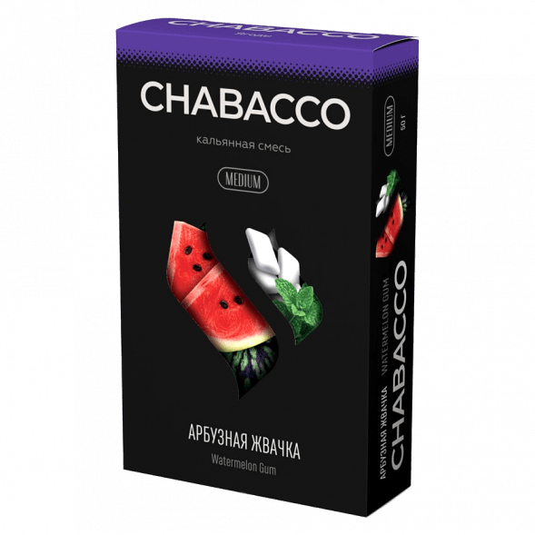 Смесь Chabacco MEDIUM - Watermelon Gum (Арбузная Жвачка, 50 грамм)