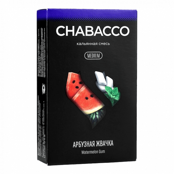Смесь Chabacco MEDIUM - Watermelon Gum (Арбузная Жвачка, 50 грамм)