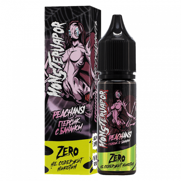 Жидкость Monsterwapor Zero - Peachansi (Персик с Бананом, 30 мл, без никотина)