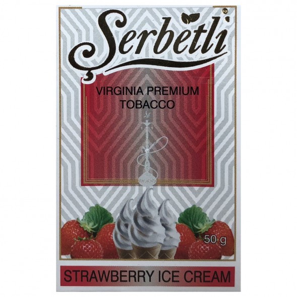 Табак Serbetli - Strawberry Ice Cream (Клубничное Мороженое, 50 грамм, Акциз)