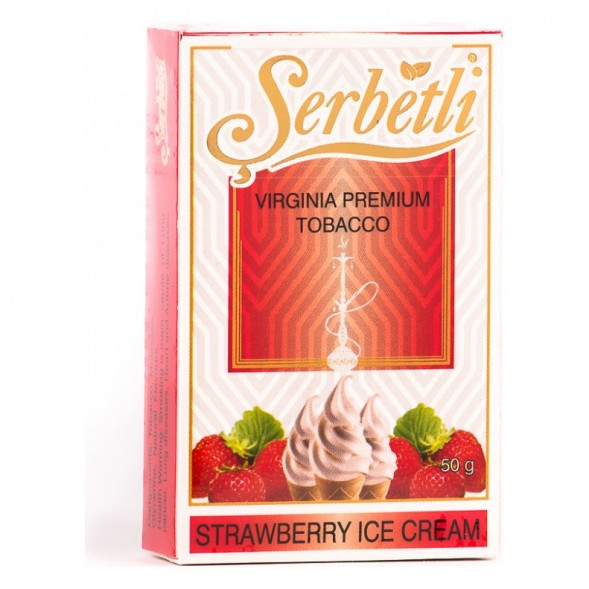 Табак Serbetli - Strawberry Ice Cream (Клубничное Мороженое, 50 грамм, Акциз)