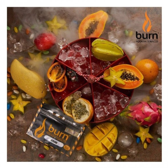 Табак Burn - Tsunami (Тропические Фрукты со Льдом, 25 грамм)