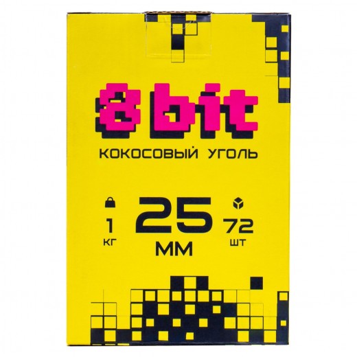 Уголь 8 Bit (25 мм, 72 кубика) — 