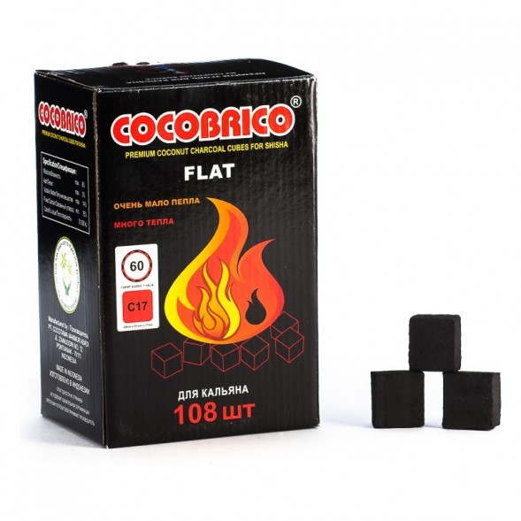 Уголь Cocobrico Flat (25 мм, 108 кубиков)