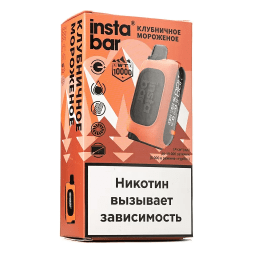 PLONQ INSTABAR WT - Клубничное Мороженое (Strawberry Ice Cream, 10000 затяжек)
