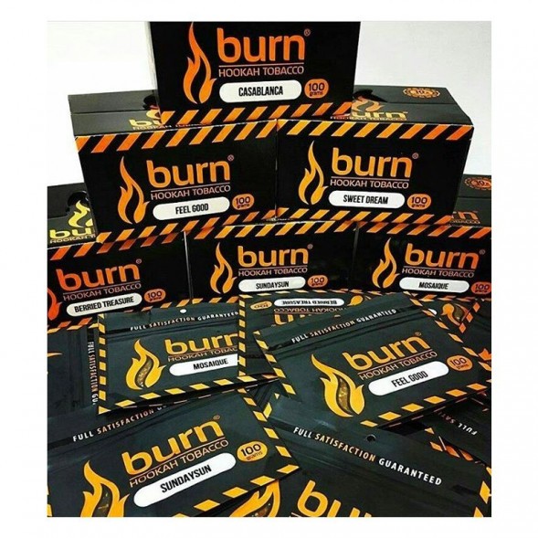 Табак Burn - Famous Apple (Зеленое Яблоко, 100 грамм)